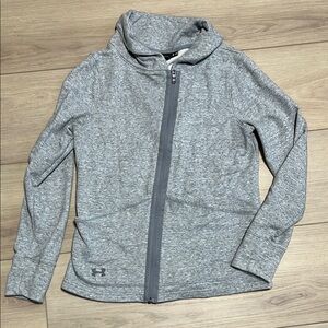 Under Armour gray lightweight zippered jacket sweatshirt women’s size S M loose